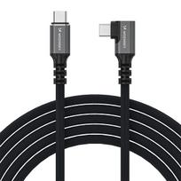 ps2 laidas - Wozinsky WPS2-UY41S USB-C Thunderbolt 4 240W kampinis kabelis 2m Juodas (Black) - 9 nuotrauka
