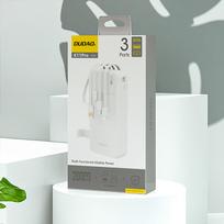 power bank 20000mah - Dudao K11 Pro 20000mAh powerbank su integruotais kabeliais, baltas - 3 nuotrauka