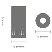 skalbiniu deze - Brabantia Skalbinių krepšys 35l Brabantia su juodu dangteliu baltos spalvos - 2 nuotrauka