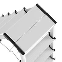 kopecios hailo - Hailo D60 StandardLine dvipusės kopėčios, aliuminės, 2 x 7 pakopų - 2 nuotrauka