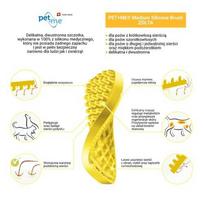 sunu sukos - Pet+Me Silikoninės šukos šunims ir katėms : Spalva - Geltona (Yellow) - 3 nuotrauka