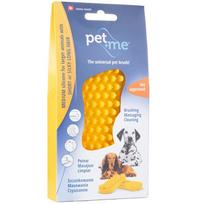 sunu sukos - Pet+Me Silikoninės šukos šunims ir katėms : Spalva - Geltona (Yellow) - 4 nuotrauka