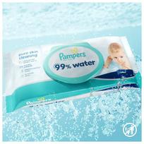 pamperiai - Pampers Aqua drėgnos servetėlės kūdikiams, 12 x 60 vnt - 3 nuotrauka