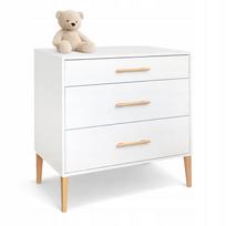 vystymo komoda - ATB Meble Komoda su vystymo stalu ILA, Balta (White) - 3 nuotrauka