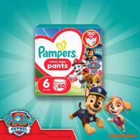 pamperiai - Pampers Pants Paw Patrol, 6 dydis, 14 - 19 kg, 60 vnt. - 2 nuotrauka