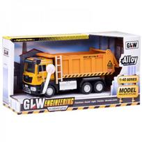 zaislinis automobilio modelis - GLW Engineering Vehicles Statybinis automobilis Savivartis su garsu ir šviesa, geltona (Yellow) ZA5009 - 2 nuotrauka