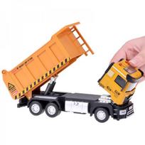 zaislinis automobilio modelis - GLW Engineering Vehicles Statybinis automobilis Savivartis su garsu ir šviesa, geltona (Yellow) ZA5009 - 5 nuotrauka