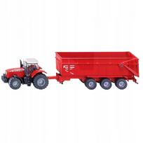 modeliukai 1 87 - Siku Massey Ferguson Tractor With Trailer 1844 - 3 nuotrauka