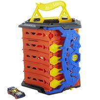 hot wheels trasos - Hot Wheels rinkinys 5 juostų greitkelis su saugykla - 2 nuotrauka