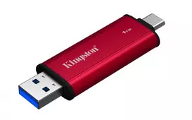 ssd 1tb diskas - Kingston Dual Portable 1TB SSD Raudonas (Red) - 3 nuotrauka