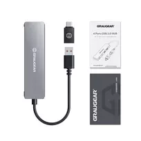 usb 3 0 hub type - HUB USB Graugear GRAUGEAR USB-HUB 4x USB 3.0, 2x Type-C ir 2x Type-A mažmeninė prekyba - 2 nuotrauka
