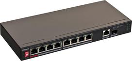 tinklo sakotuvas 10 - Switch|DAHUA|PFS3110-8ET1GT1GF-96|Desktop/pedestal|8x10Base-T / 100Base-TX|1x10Base-T / 100Base-TX / 1000Base-T|2x1000Base-T|PoE ports 8|96 Watts|DH-PFS3110-8ET1GT1GF-96 - 2 nuotrauka