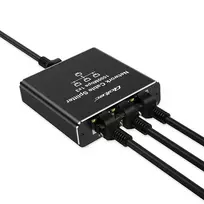usb ethernet rj45 - Qoltec 52294 Šakotuvas Ethernet mini SWITCH 1x3 RJ45 1000Mb/s USB-C Aliuminis - 6 nuotrauka