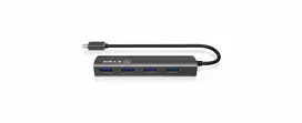 type 2 kabelis - Icy Box Ledo dėžutė IB-AC6405-C 4 prievadų USB 3.0 tipo -C šakotuvas, Aliuminio (1 x tipas -C iki 4 x tipas-A) Raidsonic 4 prievadų USB 3.0 tipo -C šakotuvas, Aliuminio (1 x tipas -C iki 4 x tipas- A ) - 3 nuotrauka
