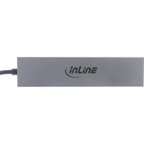 usb c to 3.2 gen 1 - HUB USB InLine® USB 3.2 Gen.2 Hub, USB Type-C iki 4 Port Type-C (1 prievado galia iki 100W), OTG, aliuminio korpusas, pilka, be maitinimo bloko - 3 nuotrauka