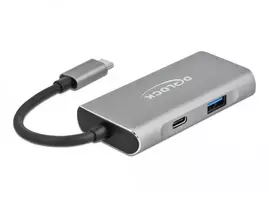 adapteriai type c - Delock Externer USB 3.2 Gen 2 USB Type-C Hub (grau, USB-C) - 3 nuotrauka