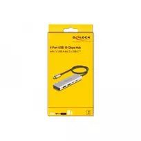 type 2 kabelis - Delock USB 10Gbps USB Type-C Hub mit 2 x USB Typ-A und 2 x USB Type-C (grau) - 2 nuotrauka