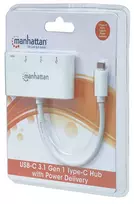 60w type c - Intracom MANHATTAN USB-C 3.1 Gen 1 Type-C Hub USB Type-C kile su trimis A tipo prievadais ir vienu C tipo maitinimo tiekimo prievadu - 2 nuotrauka