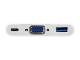 usb female to usb c - Equip USB Type C to VGA Female/USB A Female/PD Adapteris, USB 3.2 Gen 1 (3.1 Gen 1) Type-C, Baltas, USB 3.2 Gen 1 (3.1 Gen 1) Type-A, USB 3.2 Gen 1 (3.1 Gen 1) Type-C, VGA, Plastic, China, CE, RoHS - 2 nuotrauka