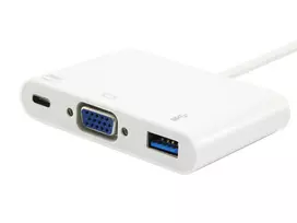 usb female to usb c - Equip USB Type C to VGA Female/USB A Female/PD Adapteris, USB 3.2 Gen 1 (3.1 Gen 1) Type-C, Baltas, USB 3.2 Gen 1 (3.1 Gen 1) Type-A, USB 3.2 Gen 1 (3.1 Gen 1) Type-C, VGA, Plastic, China, CE, RoHS - 5 nuotrauka