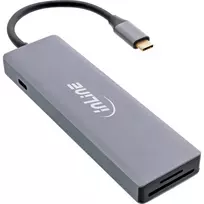 usb 3 0 hub type - HUB USB InLine® USB 3.2 Type-C Multi Hub (3x USB-A 5Gb/s + USB Type-C (PD 100W), kortelių skaitytuvas, HDMI 4K@30Hz), OTG, aliuminio korpusas - 4 nuotrauka