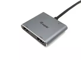 usb 3.2 type c - Equip Dock USB-C 4-in-1 2xHDMI, USB-A, 100W PD, 0.15m Sidabrinis (Silver) - 3 nuotrauka