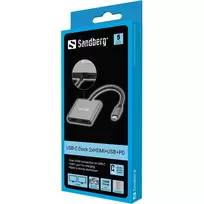 usb c dock - Sandberg 136-44 USB-C Dock 2xHDMI USB PD - 2 nuotrauka