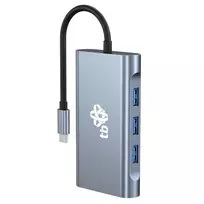 c rj45 adapteris - TB HUB adapteris USB C 8w1 HDMIx2 USB VGA RJ45 PD - 4 nuotrauka