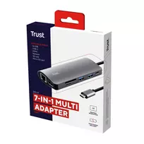rj 45 usb adapteris - Trust Dalyx 7-in-1 USB-C Docking Station Sidabrinis (Silver) - 5 nuotrauka