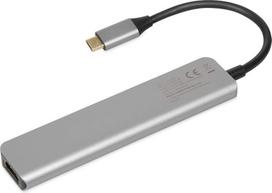 adapteriai type c - iBox IUH3SL4K USB Type-C Hub 5000 Mbit/s Sidabrinis (Silver) - 3 nuotrauka