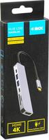 adapteriai type c - iBox IUH3SL4K USB Type-C Hub 5000 Mbit/s Sidabrinis (Silver) - 5 nuotrauka