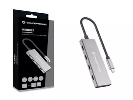 av laidas - Adapteris AV Conceptronic CONCEPTRONIC Dock USB-C->4xUSB-C 100WPD o.įkroviklis 0.25m gr - 3 nuotrauka