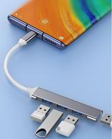 usb sakotuvas 3 2 - VAKOSS HUB USB-C TC-4125X 1XUSB 3.0 3XUSB 2.0 - 3 nuotrauka