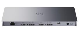 usb 100w laidas - Cudy CS700 13-in-1 Dviguba 4K Prijungimo Stotis Sidabrinė (Silver) - 6 nuotrauka