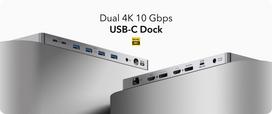 usb 100w laidas - Cudy CS700 13-in-1 Dviguba 4K Prijungimo Stotis Sidabrinė (Silver) - 7 nuotrauka