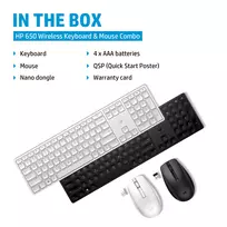 hp wireless keyboard - HP 650 Belaidė Klaviatūra ir Pelė, Juoda (Black) - 6 nuotrauka