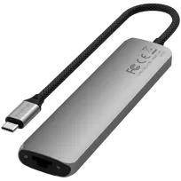 usb hdmi - Satechi 7-in-1 USB-C Slim Multiport Adapteris su Ethernet, Pilkas (Gray) - 3 nuotrauka