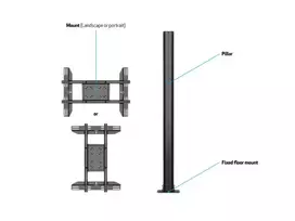 televizoriai 24 - Multibrackets Display Stand 24-63" - 3 nuotrauka