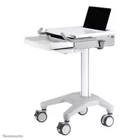 klaviaturos laikiklis - NEWSTAR MOBILE LAPTOP CART, INCL. KEYBOARD & MOUSE DRAWER 10-22" CR?ME - 5 nuotrauka