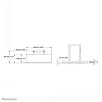 lentynos klaviatura - NEWSTAR KEYBOARD SHELF FOR PLASMA-M2500/W2500-SERIES - BLACK - 2 nuotrauka