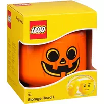l lego - Daiktadėžė LEGO Storage Head L Pumpkin, oranžinė, 240 x 240 x 270 mm - 3 nuotrauka