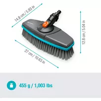 plovimo antgalis - Plovimo šepetys Gardena Cleansystem Soft (Pilkas/Turkuazinis) - 2 nuotrauka