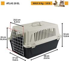 transportavimo ferplast - Ferplast Atlas 20 EL - gyvūnų transporteris, Pilkas/Juodas (Grey/Black) - 2 nuotrauka