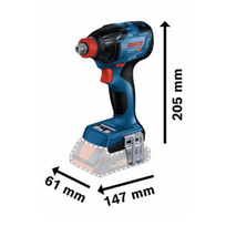 akumuliatorinis suktuvas - Bosch GDX 18V-200 C, 18 V (be akumuliatoriaus ir įkroviklio) - 7 nuotrauka