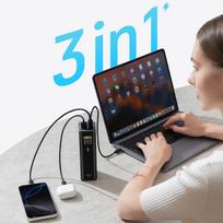 power bank with cable - Cuktech PB200U Powerbank 210W 20000mAh 2x USB-C + USB-A with TFT display and 240W USB-C cable - 6 nuotrauka