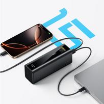 power bank with cable - Cuktech PB200U Powerbank 210W 20000mAh 2x USB-C + USB-A with TFT display and 240W USB-C cable - 9 nuotrauka