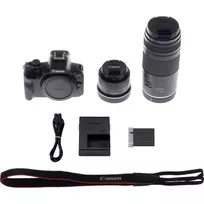 r50 eos - Canon EOS R50 + RF-S 18-45mm + RF 75-300mm Juodas (Black) - 7 nuotrauka