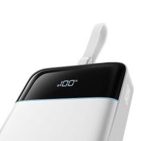 power bank - Cuktech LPB252N 25000mAh 120W išorinė baterija su integruotu USB-C laidu, balta - 9 nuotrauka