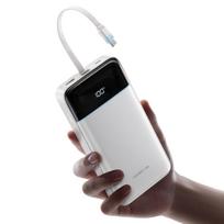 power bank - Cuktech LPB252N 25000mAh 120W išorinė baterija su integruotu USB-C laidu, balta - 10 nuotrauka