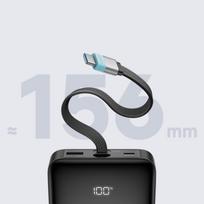 120w laidas c - Cuktech LPB252N, 25000mAh, 120W, su integruotu USB-C laidu, pilkas (gray) - 2 nuotrauka